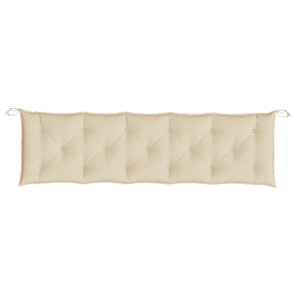 Cuscini Panca da Giardino 2pz Beige 180x50x7 cm Tessuto Oxford - homemem39