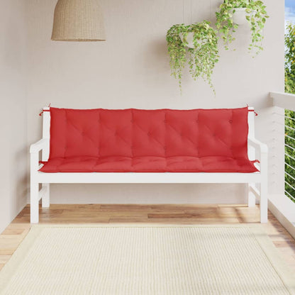 Cuscini per Panca 2 pz Rossi 180x50x7 cm in Tessuto Oxford | homemem39