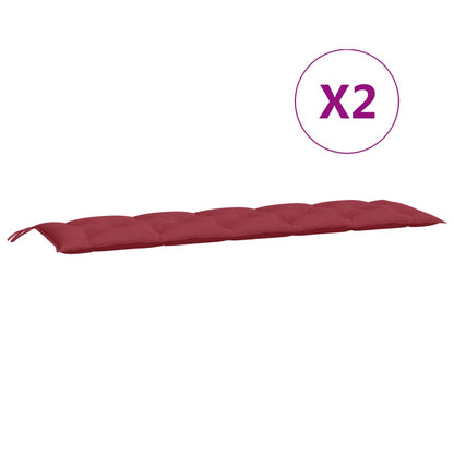 Cuscini per Panca 2 pz Rosso Vino 180x50x7 cm in Tessuto Oxford | homemem39