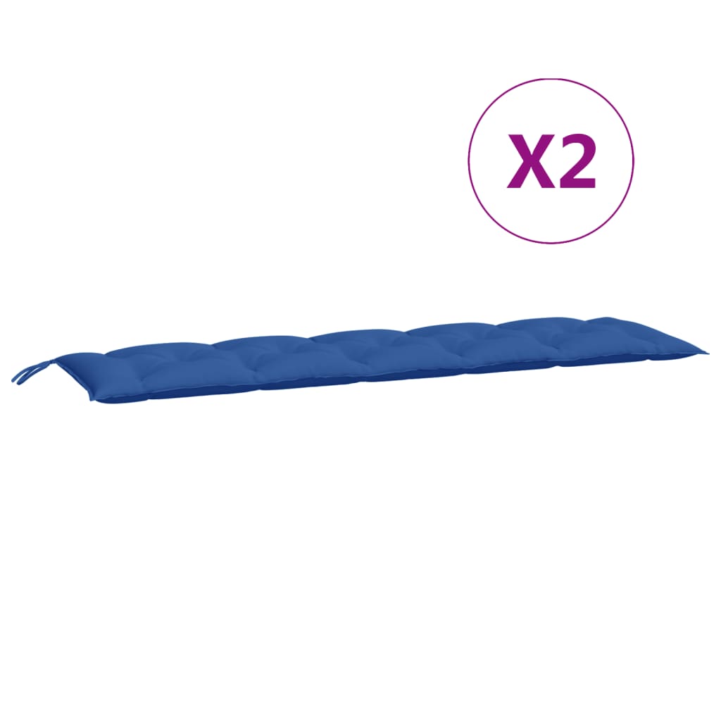 Cuscini per Panca 2 pz Blu 180x50x7 cm in Tessuto Oxford | homemem39
