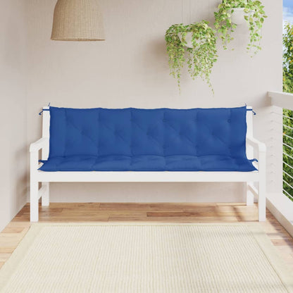 Cuscini per Panca 2 pz Blu 180x50x7 cm in Tessuto Oxford - homemem39