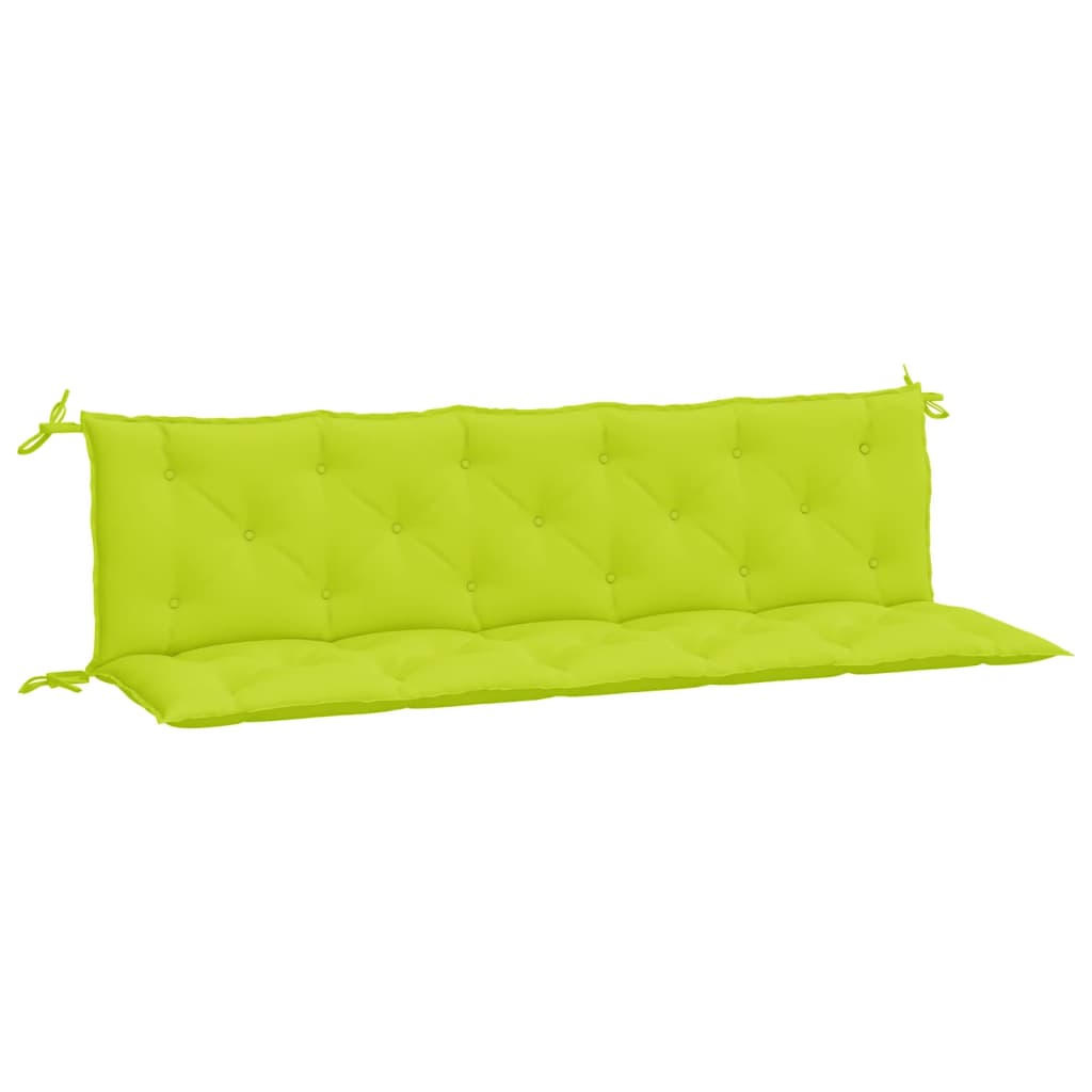 Cuscini per Panca 2 pz Verde Intenso 180x50x7 cm Tessuto Oxford | homemem39