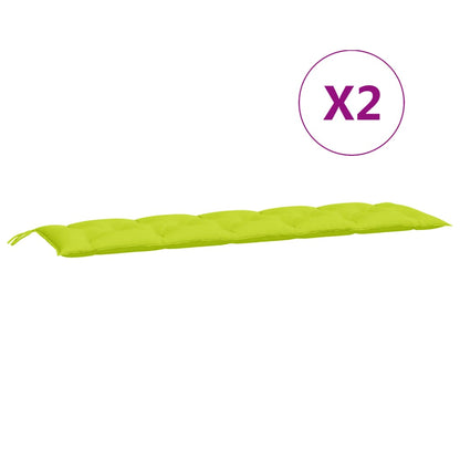 Cuscini per Panca 2 pz Verde Intenso 180x50x7 cm Tessuto Oxford | homemem39