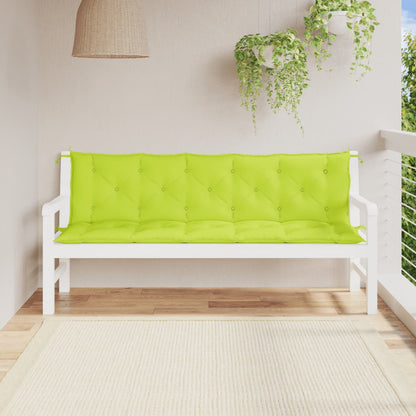 Cuscini per Panca 2 pz Verde Intenso 180x50x7 cm Tessuto Oxford | homemem39