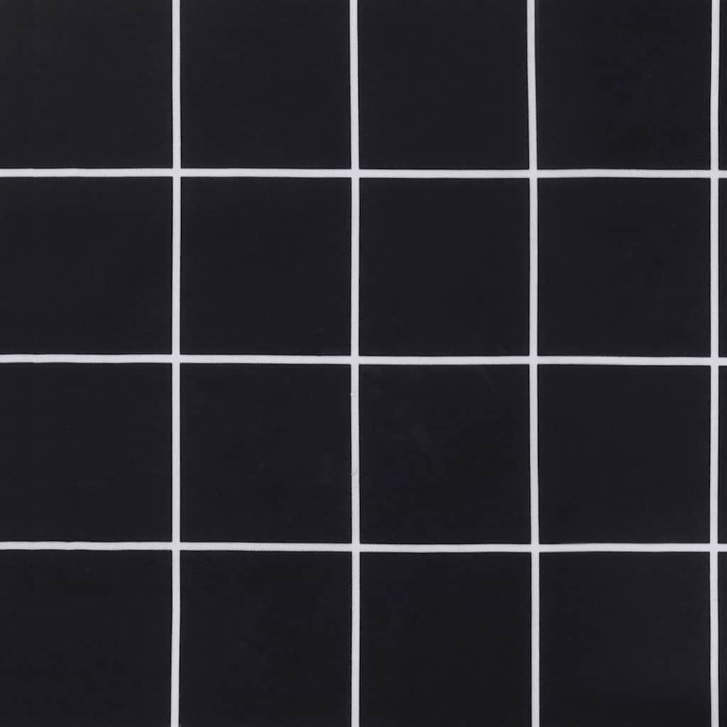 Cuscini per Panca 2 pz Motivo a Quadri Nero in Tessuto Oxford