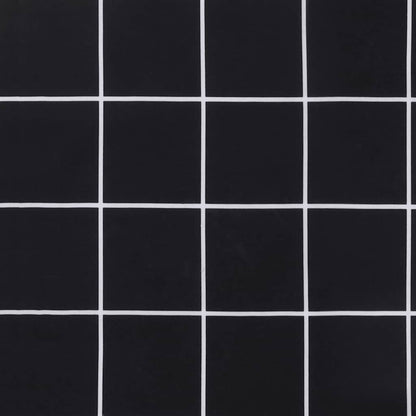 Cuscini per Panca 2 pz Motivo a Quadri Nero in Tessuto Oxford