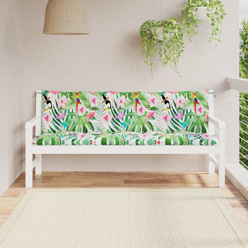 Bench Cushions 2 pcs Multicolored in Oxford Fabric