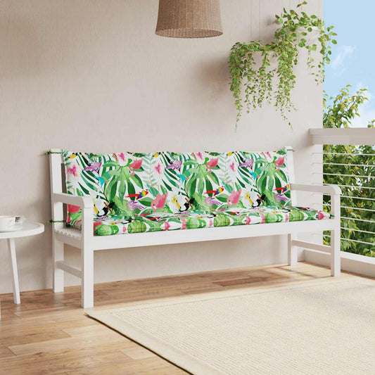 Bench Cushions 2 pcs Multicolored in Oxford Fabric