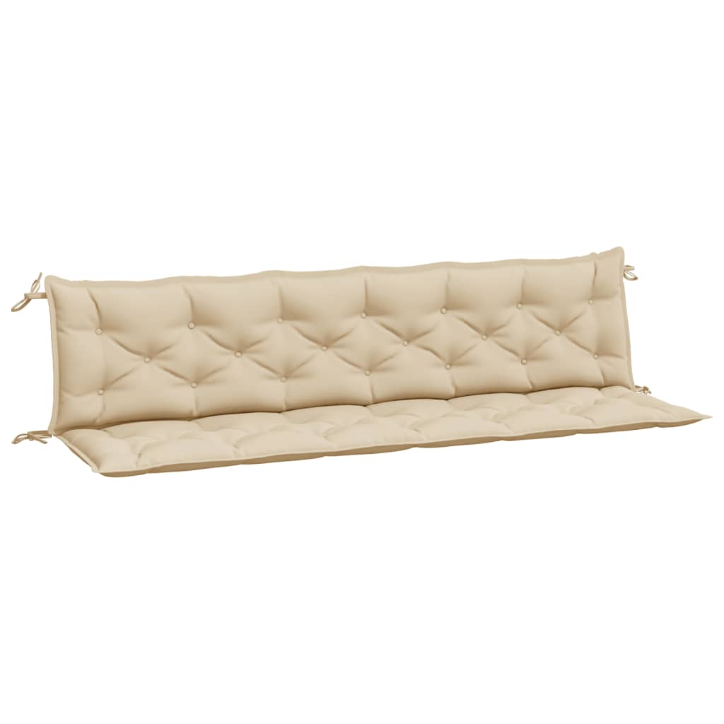 Cuscini Panca da Giardino 2pz Beige 200x50x7cm Tessuto Oxford - homemem39