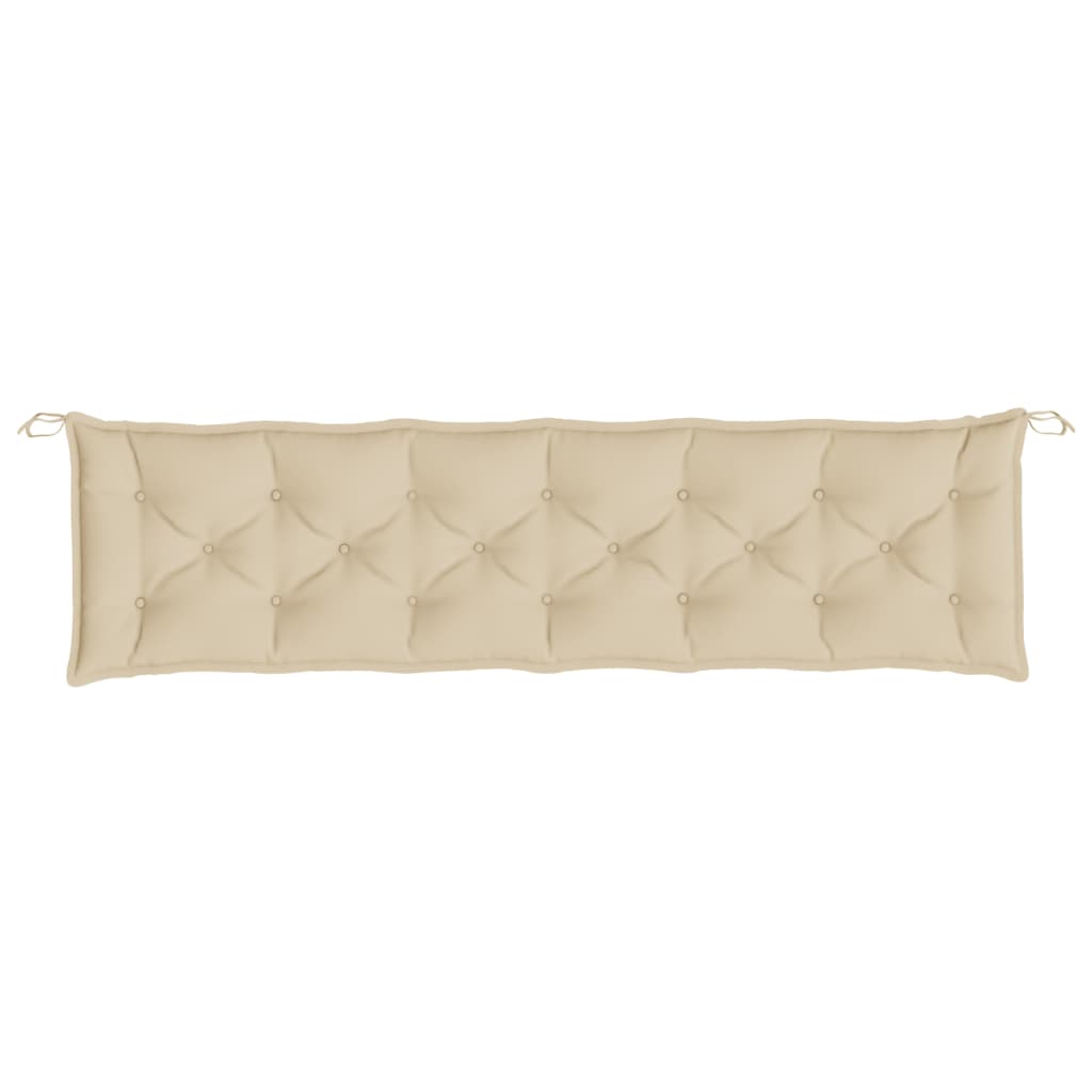 Cuscini Panca da Giardino 2pz Beige 200x50x7cm Tessuto Oxford | homemem39