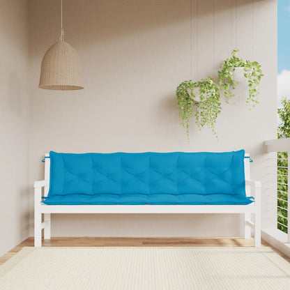 Cuscini per Panca 2 pz Azzurri 200x50x7 cm in Tessuto Oxford - homemem39