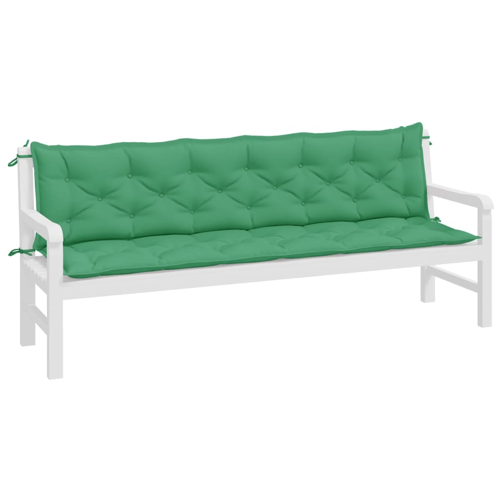 Cuscini per Panca 2 pz Verdi 200x50x7 cm in Tessuto Oxford | homemem39