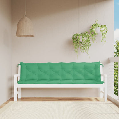 Cuscini per Panca 2 pz Verdi 200x50x7 cm in Tessuto Oxford | homemem39