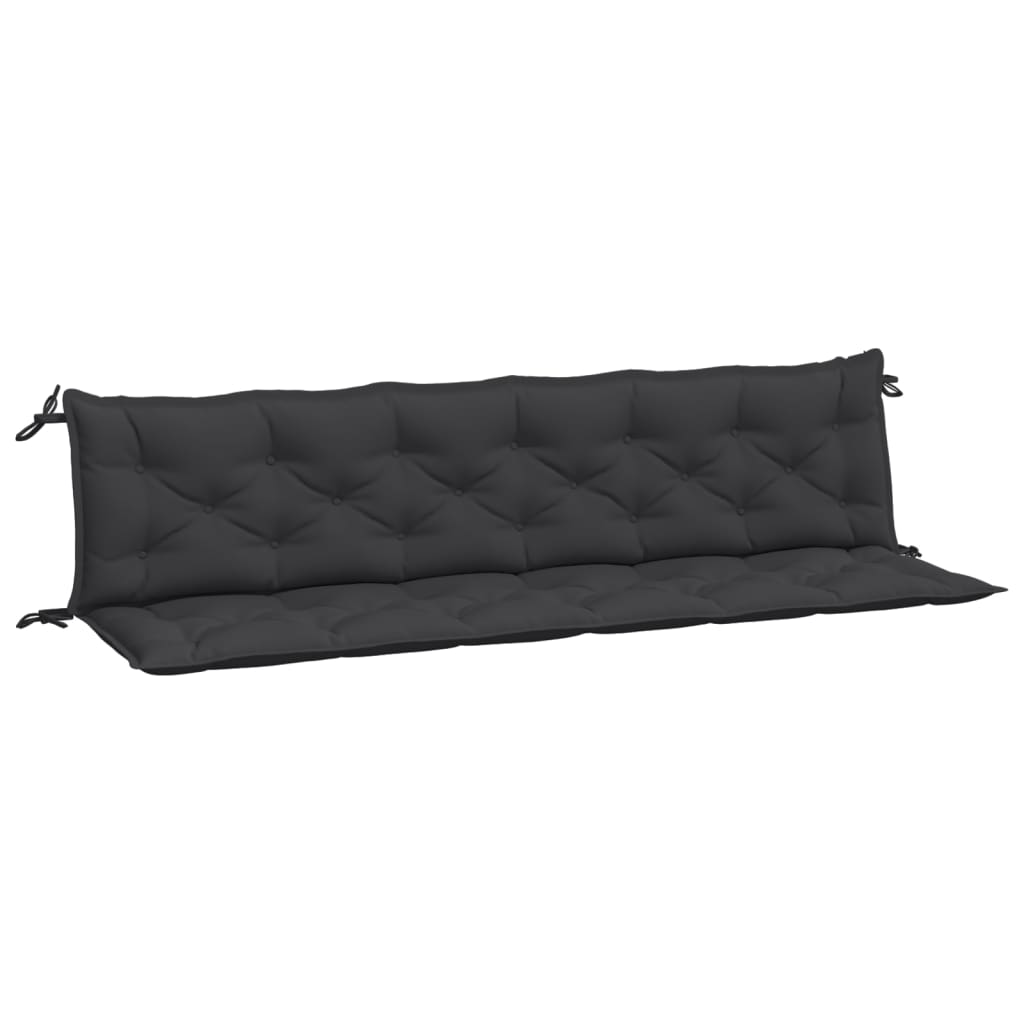Cuscini per Panca 2 pz Neri 200x50x7 cm in Tessuto Oxford | homemem39