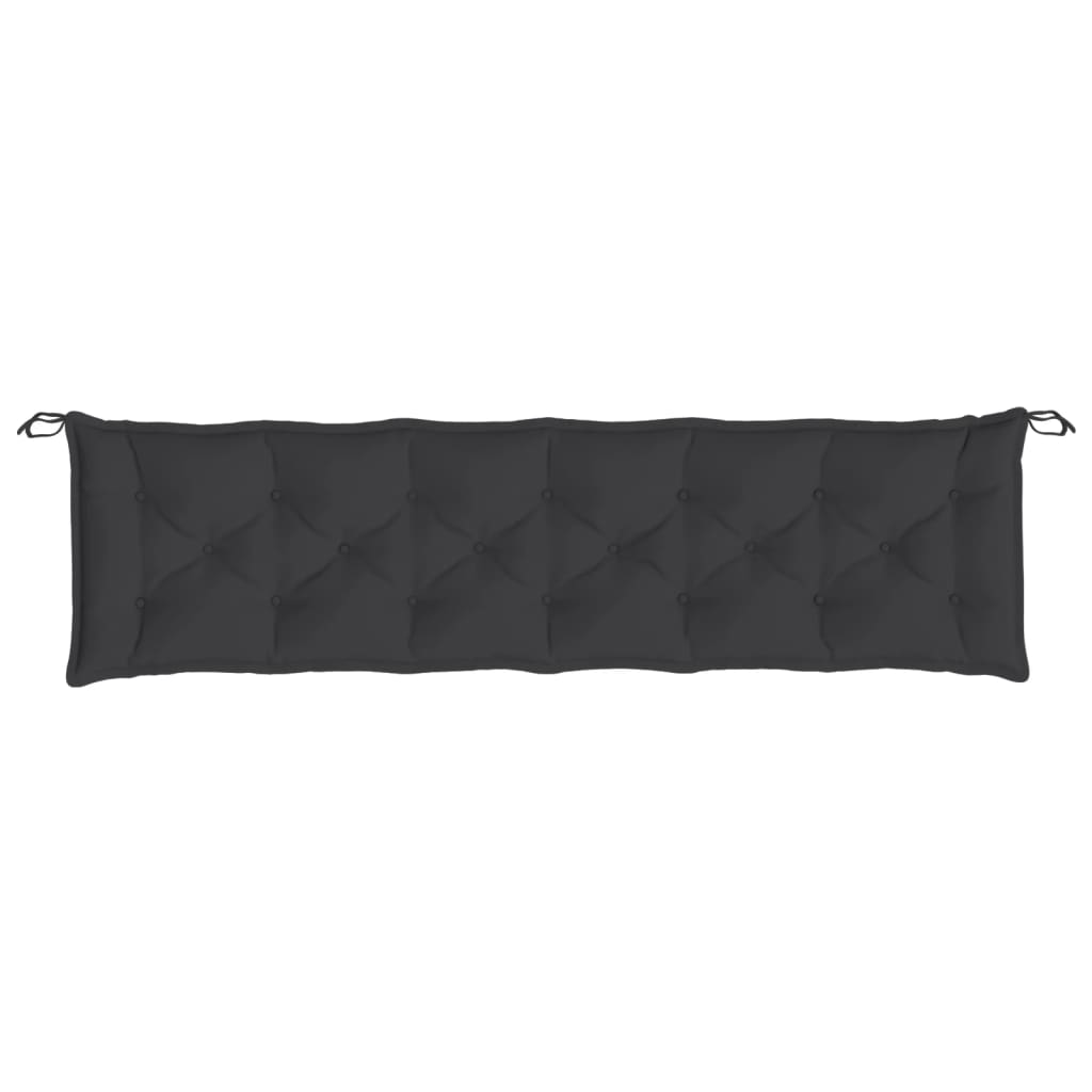 Cuscini per Panca 2 pz Neri 200x50x7 cm in Tessuto Oxford | homemem39