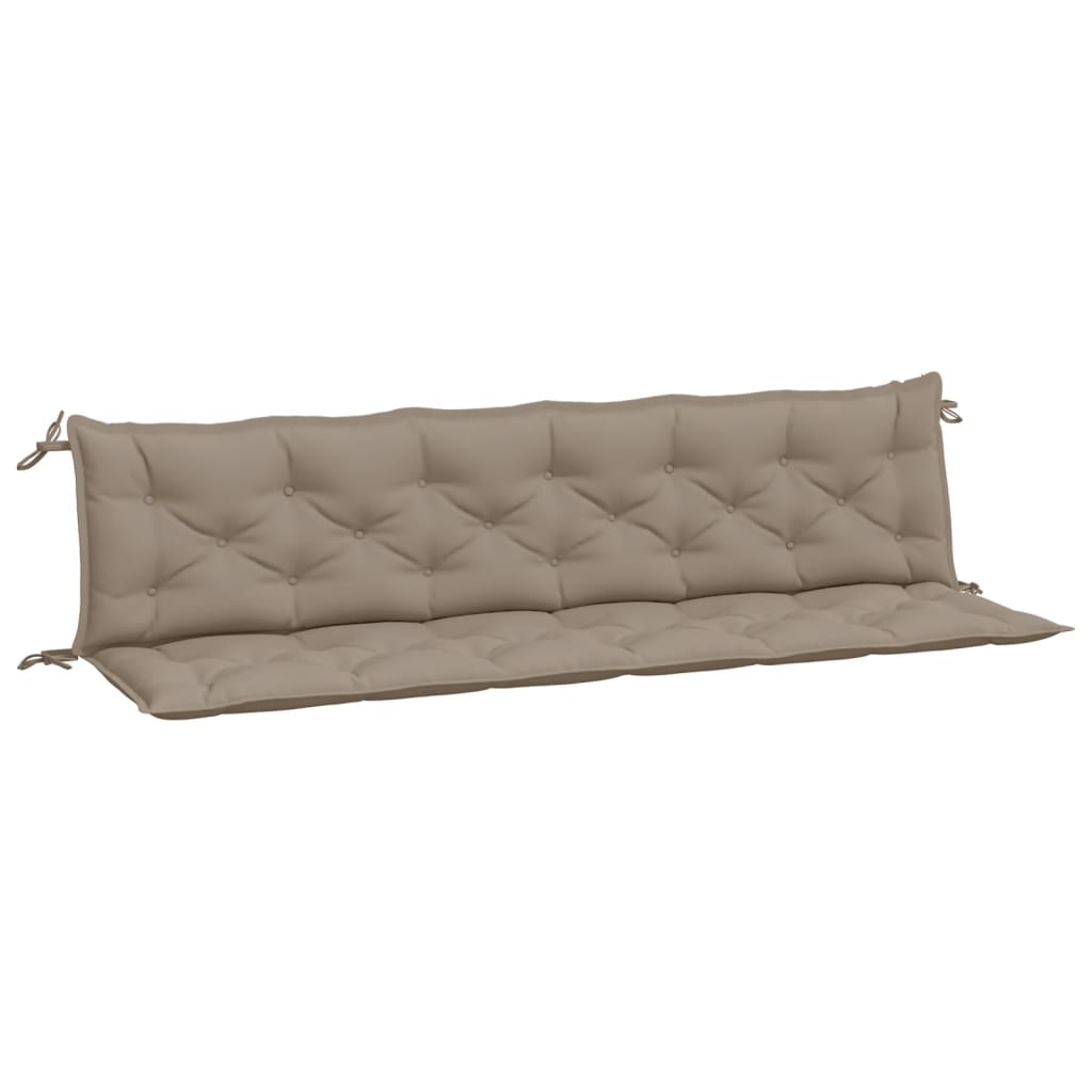 Cuscini Panca da Giardino 2pz Tortora 200x50x7cm Tessuto Oxford | homemem39