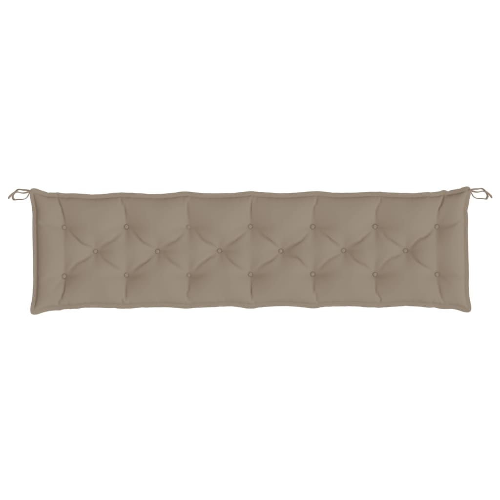 Cuscini Panca da Giardino 2pz Tortora 200x50x7cm Tessuto Oxford | homemem39