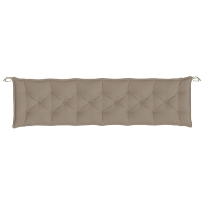 Cuscini Panca da Giardino 2pz Tortora 200x50x7cm Tessuto Oxford | homemem39