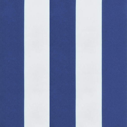 Cuscini Panca Giardino 2pz Righe Bianche Blu 200x50x7cm Tessuto - homemem39