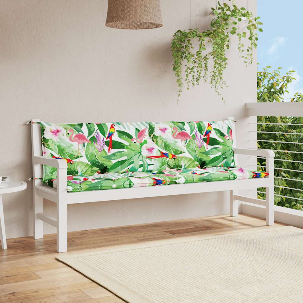 Cuscini Panca da Giardino 2pz Multicolore in Tessuto