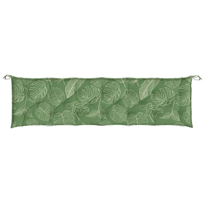 Cuscini Panca Giardino 2 pz Motivo a Foglie 200x50x7 cm Tessuto - homemem39