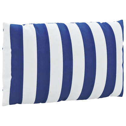 Cuscini per Pallet 2 pz Strisce Blu e Bianche Tessuto Oxford | homemem39
