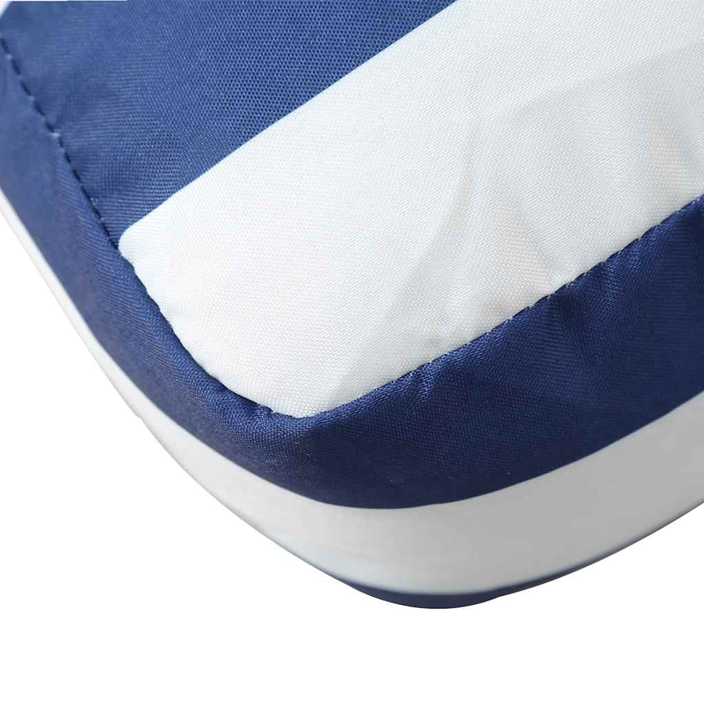 Cuscini per Pallet 2 pz Strisce Blu e Bianche Tessuto Oxford | homemem39