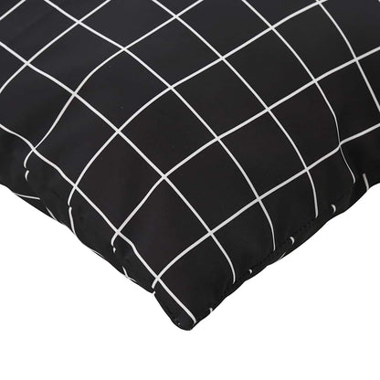 Cuscini per Pallet 2 pz Motivo a Quadri Nero in Tessuto Oxford | homemem39