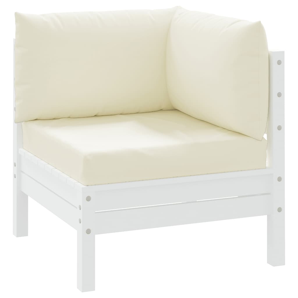 Cuscini per Pallet 3 pz Bianco Crema in Tessuto Oxford - homemem39