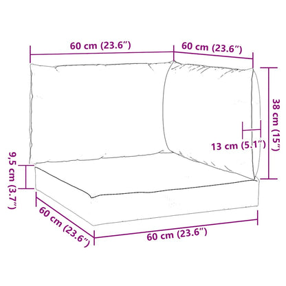 Cuscini per Pallet 3 pz Rossi in Tessuto Oxford | homemem39