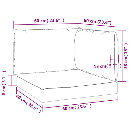 Cuscini per Pallet 3 pz Verde Intenso in Tessuto Oxford | homemem39