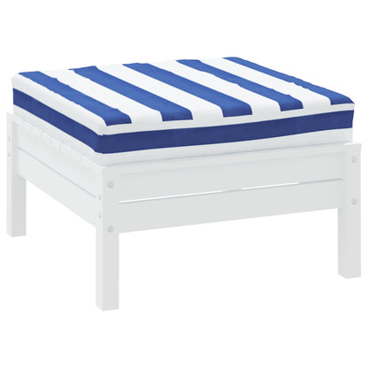 Cuscino Pallet Strisce Bianche e Blu 60x60x8 cm Tessuto Oxford | homemem39