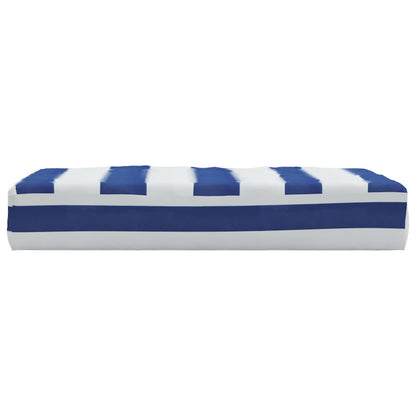 Cuscino Pallet Strisce Bianche e Blu Tessuto Oxford