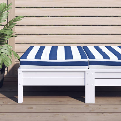 Cuscino Pallet Strisce Bianche e Blu 60x60x8 cm Tessuto Oxford | homemem39