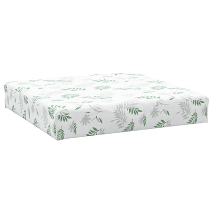 Cuscino Pallet Motivo a Foglie 60x60x8 cm in Tessuto Oxford | homemem39