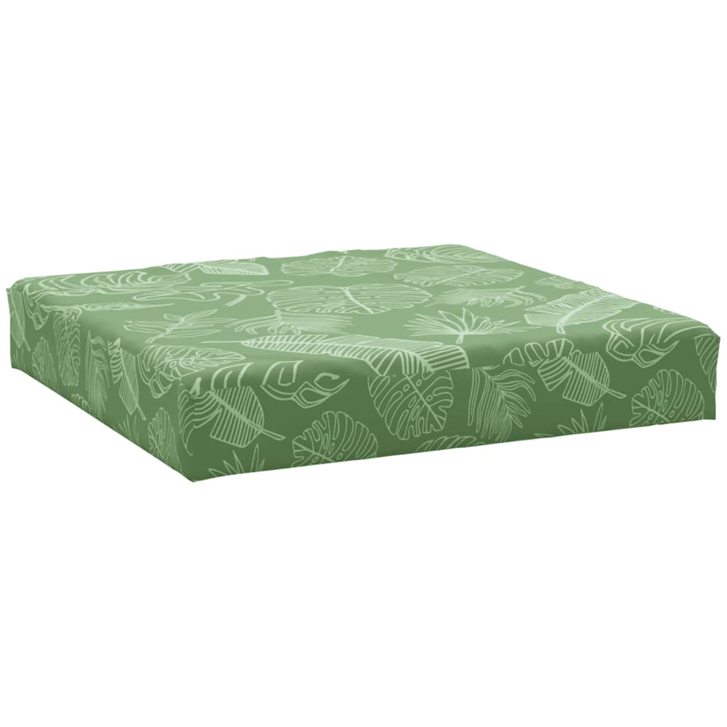 Cuscino Pallet Motivo a Foglie 60x60x8 cm in Tessuto Oxford | homemem39