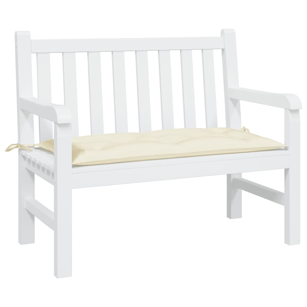 Cuscino per Panca Bianco Crema 110x50x7 cm in Tessuto Oxford | homemem39