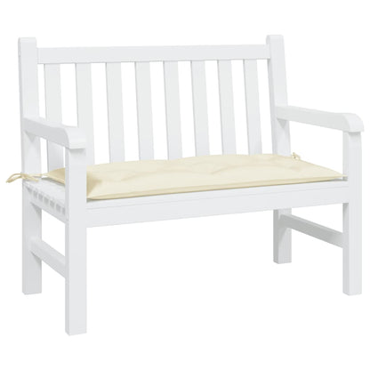 Cuscino per Panca Bianco Crema 110x50x7 cm in Tessuto Oxford | homemem39