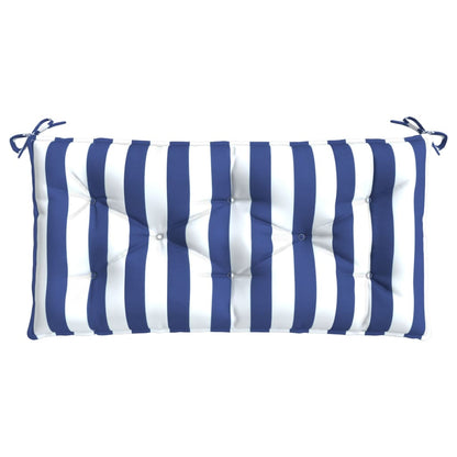 Cuscino Panca Giardino Righe Bianche e Blu 110x50x7 cm Tessuto | homemem39