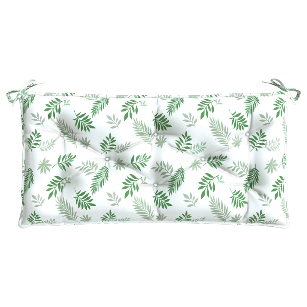 Cuscino Panca Giardino con Motivo a Foglie 110x50x7 cm Tessuto | homemem39
