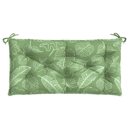 Cuscino Panca Giardino con Motivo a Foglie 110x50x7 cm Tessuto | homemem39