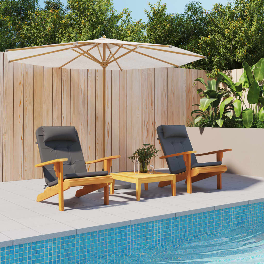 Cuscini per Sedia Adirondack 2 pz Antracite in Tessuto Oxford | homemem39