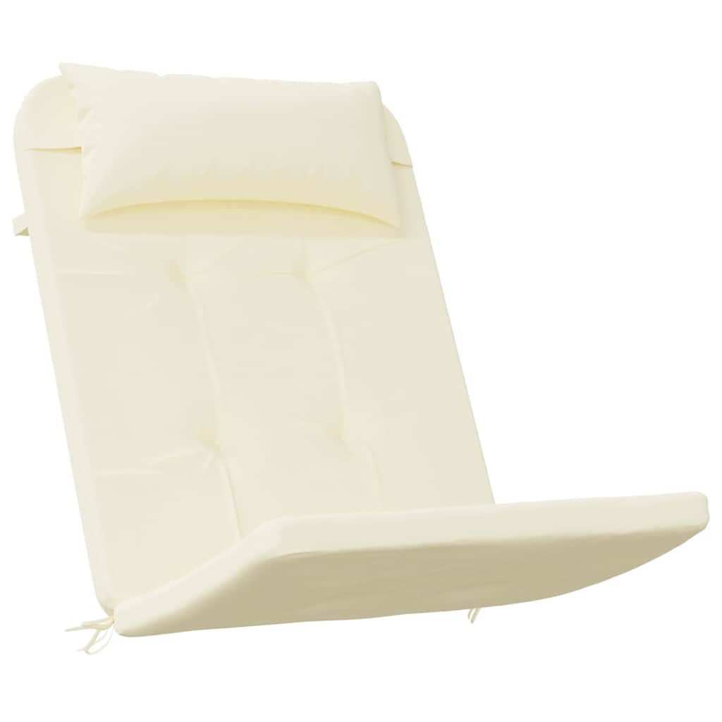 Cuscini per Sedia Adirondack 2 pz Crema in Tessuto Oxford | homemem39