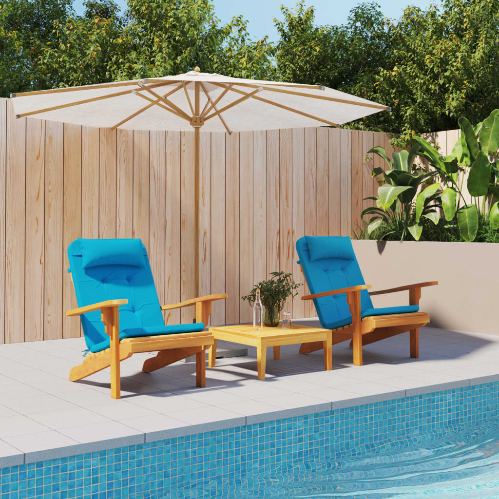Cuscini per Sedia Adirondack 2 pz Blu Chiaro in Tessuto Oxford | homemem39
