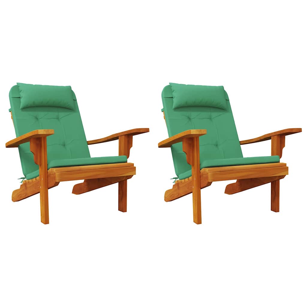 Cuscini per sedie 2 pcs Verde 58 x 77 x 4,5 cm Tessuto Oxford | homemem39