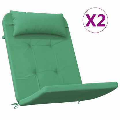 Cuscini per sedie 2 pcs Verde 58 x 77 x 4,5 cm Tessuto Oxford | homemem39