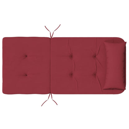 Cuscini per Sedia Adirondack 2 pz Rosso Vino in Tessuto Oxford