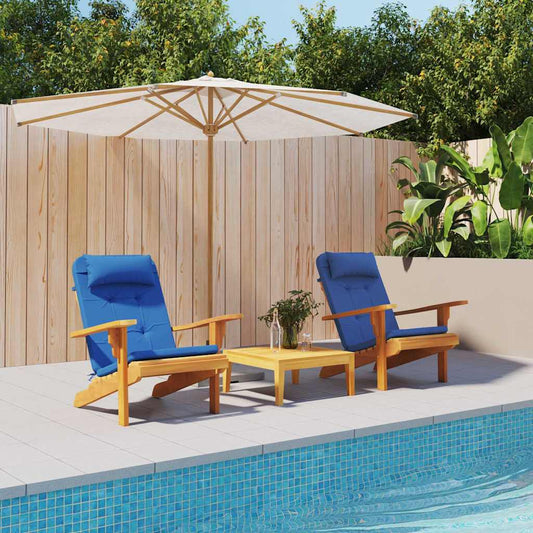 Cuscino per Sedia 2 pcs Blu 58 x 77 x 4.5 cm Tessuto Oxford