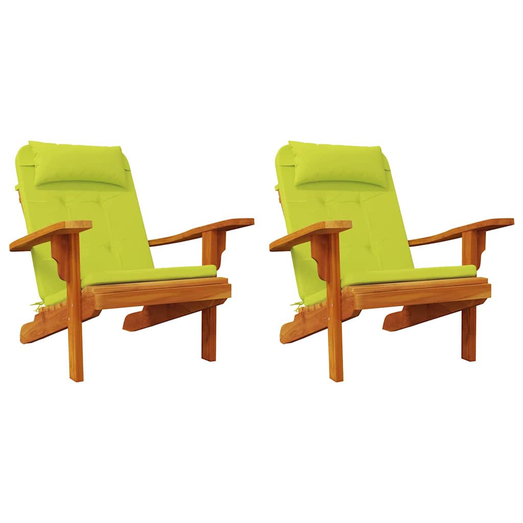 Cuscini per sedie 2 pcs Verde brillante. 58 x 77 x 4,5 cm