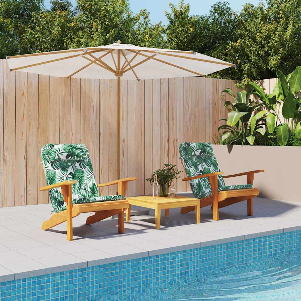 Cuscino per Sedia 2 pcs Verde 58 x 77 x 4.5 cm Tessuto Oxford